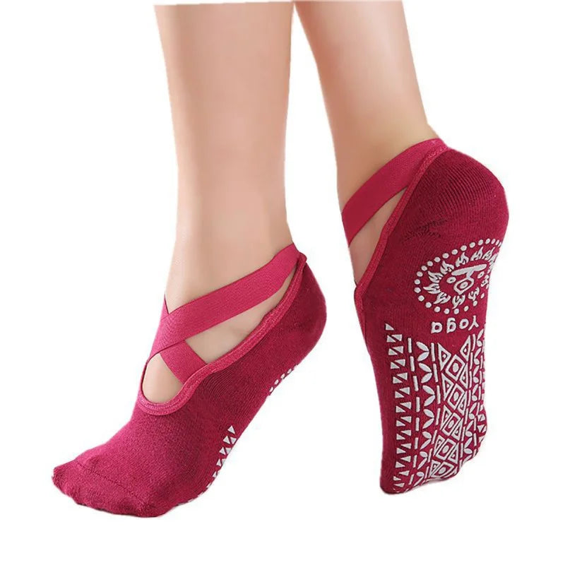 Anti-Slip Ballet Yoga Socks: Stylish Comfort for Active Women